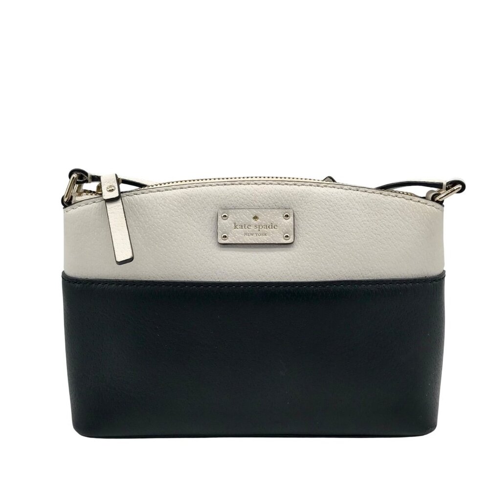 Kate Spade Black & White Leather Grove Street Millie Crossbody Bag